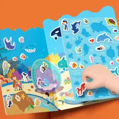 Mideer Yeniden Kullanılabilir Jel Çıkartma Seti - İnanılmaz Akvaryum