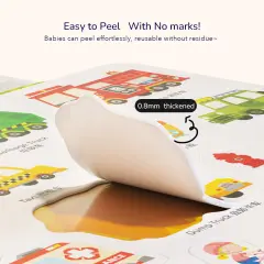 Mideer Yeniden Kullanılabilir Jel Çıkartma Seti - Hareketli Trafik