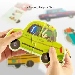 Mideer My First Puzzle - Hareketli Arabalar