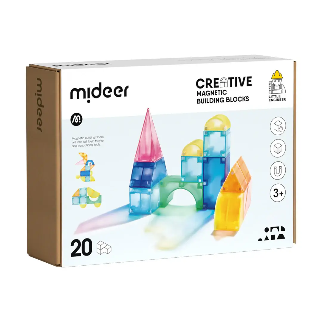 Mideer Yaratıcı Manyetik İnşaat Blokları - 20 Parça