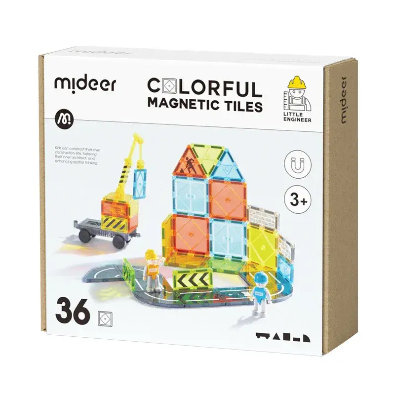 Mideer Renkli Magnetic Times - Küçük Mimar 36 Parça