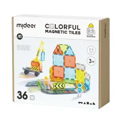 Mideer Renkli Magnetic Times - Küçük Mimar 36 Parça