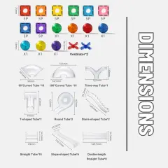 Mideer Renkli Magnetic Times - Parkur 100 Parça