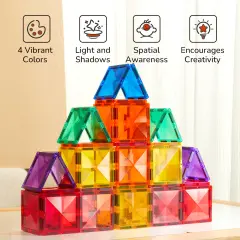 Mideer Renkli Magnetic Tiles - 60 Parça
