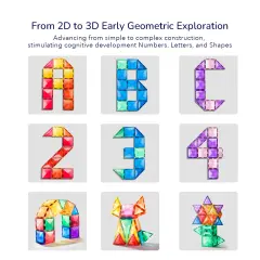 Mideer Renkli Magnetic Tiles - 100 Parça