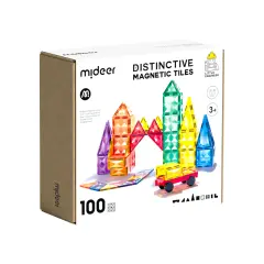 Mideer Renkli Magnetic Tiles - 100 Parça