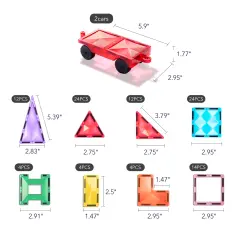 Mideer Renkli Magnetic Tiles - 100 Parça