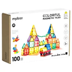 Mideer Renkli Magnetic Tiles - 100 Parça