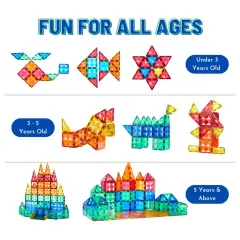 Mideer Renkli Magnetic Tiles - 100 Parça