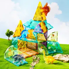 Mideer Renkli Magnetic Tiles - Jurassic Macerası