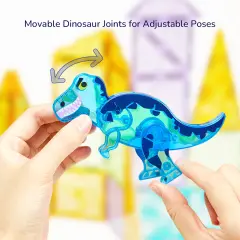 Mideer Renkli Magnetic Tiles - Jurassic Macerası