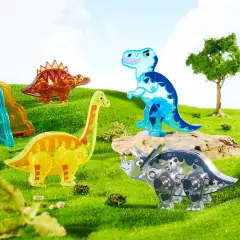 Mideer Renkli Magnetic Tiles - Jurassic Macerası