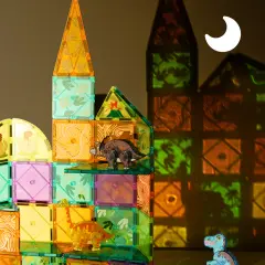 Mideer Renkli Magnetic Tiles - Jurassic Macerası