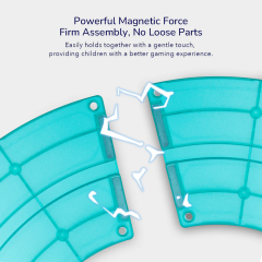 Mideer Renkli Magnetic Tiles - Arabalı Yarış Pisti 115 Parça