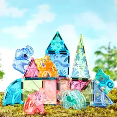 Mideer Renkli Magnetic Tiles - Sihirli Orman