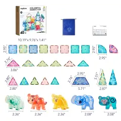 Mideer Renkli Magnetic Tiles - Sihirli Orman