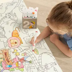 Mideer Yapışkanlı Boyama Rulosu - Hayvanat Bahçesi, 4 Metre