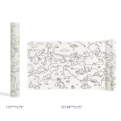 Mideer Yapışkanlı Boyama Rulosu - Muhteşem Dinozorlar, 4 Metre