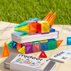 Mideer Mini Magnetic Tiles - Seyahat Boy, 42 Parça