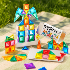 Mideer Mini Magnetic Tiles - Seyahat Boy, 42 Parça